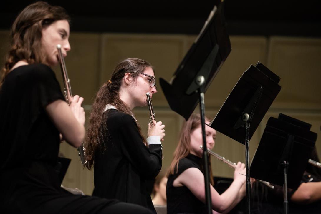 Students perfom in the Ashland University Symphonic Band
